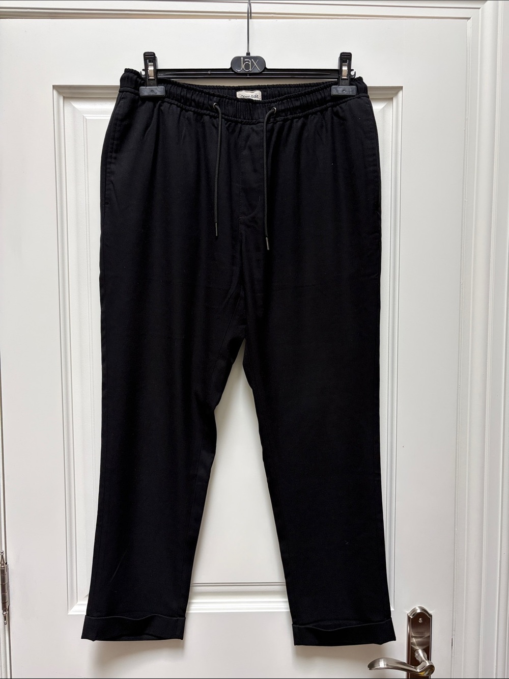 Open Edit Men's Black Pants - Elevated Casual Comfort